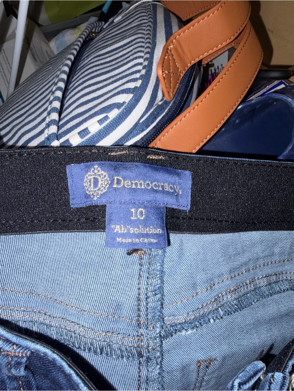 Democracy Ankle Crop Straight Leg Classic Dark Wash Women’s Jeans - Blue - Picture 4 of 5